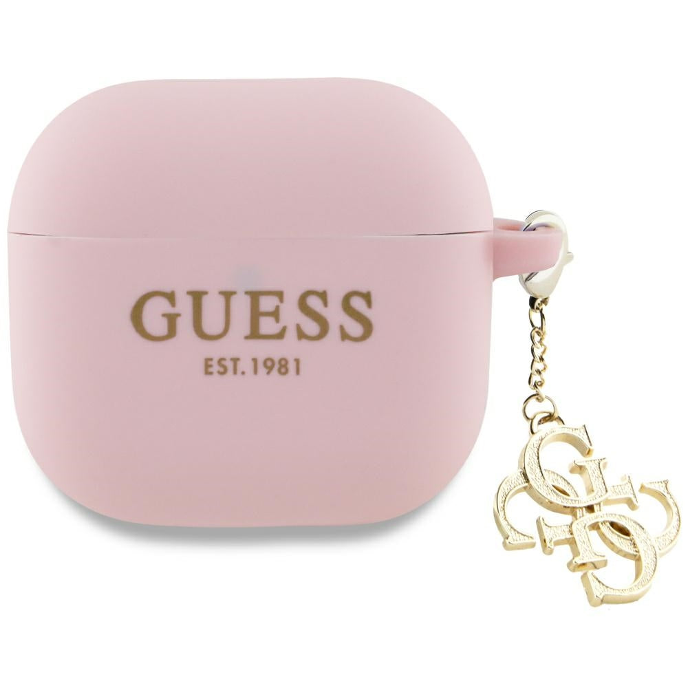Guess silikoninis dėklas AirPods 4 – rožinis -- AirPods 4