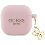 Guess silikoninis dėklas AirPods 4 – rožinis -- AirPods 4