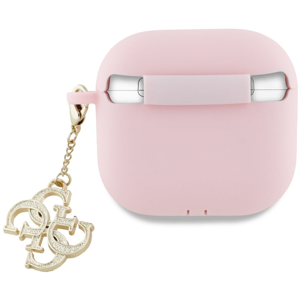 Guess silikoninis dėklas AirPods 4 – rožinis -- AirPods 4