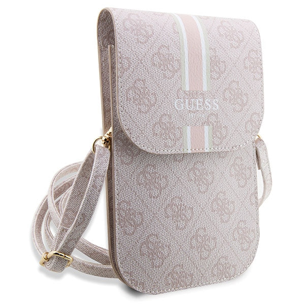 Guess 4G Stripe rankinė – rožinė -- Cell phone cases and covers