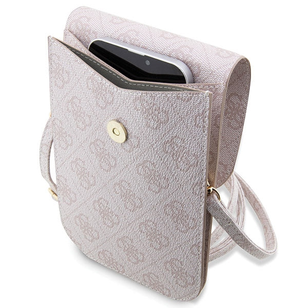 Guess 4G Stripe rankinė – rožinė -- Cell phone cases and covers