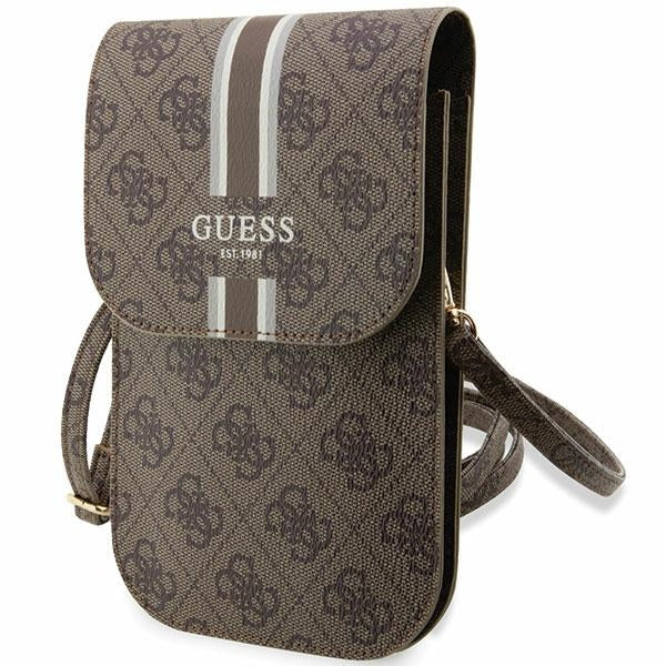 Guess 4G Stripe rankinė telefonui – ruda -- Cell phone cases and covers