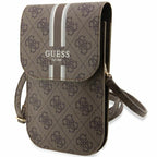 Guess 4G Stripe rankinė telefonui – ruda -- Cell phone cases and covers