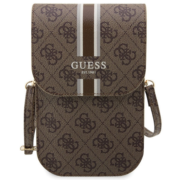 Guess 4G Stripe rankinė telefonui – ruda -- Cell phone cases and covers