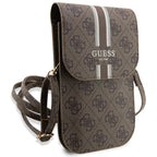 Guess 4G Stripe rankinė telefonui – ruda -- Cell phone cases and covers
