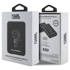 Karl Lagerfeld Ikonik MagSafe 5W 3000mAh indukcinė išorinė baterija - juoda