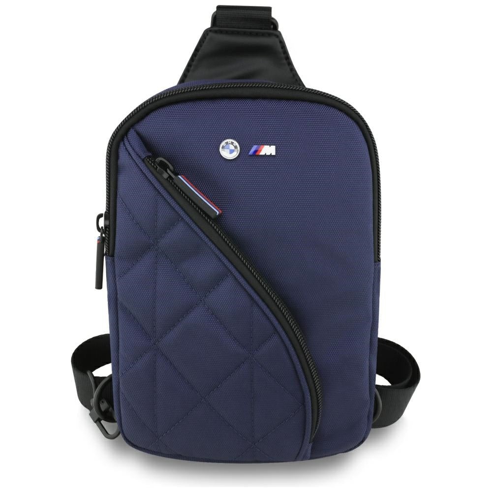 BMW Nylon Pocket &amp; Metal Logo Crossbody Phone Bag - Navy Blue Main image