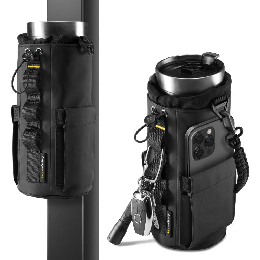 Spigen puodelio laikiklio krepšys magnetinis vandeniui, telefonui, raktams - Juodas -- Bicycle Bags