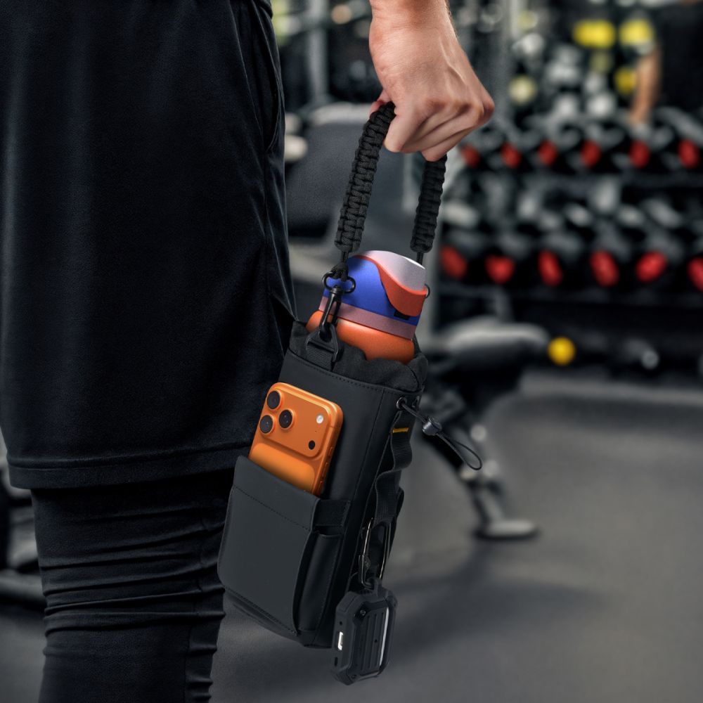 Spigen puodelio laikiklio krepšys magnetinis vandeniui, telefonui, raktams - Juodas -- Bicycle Bags