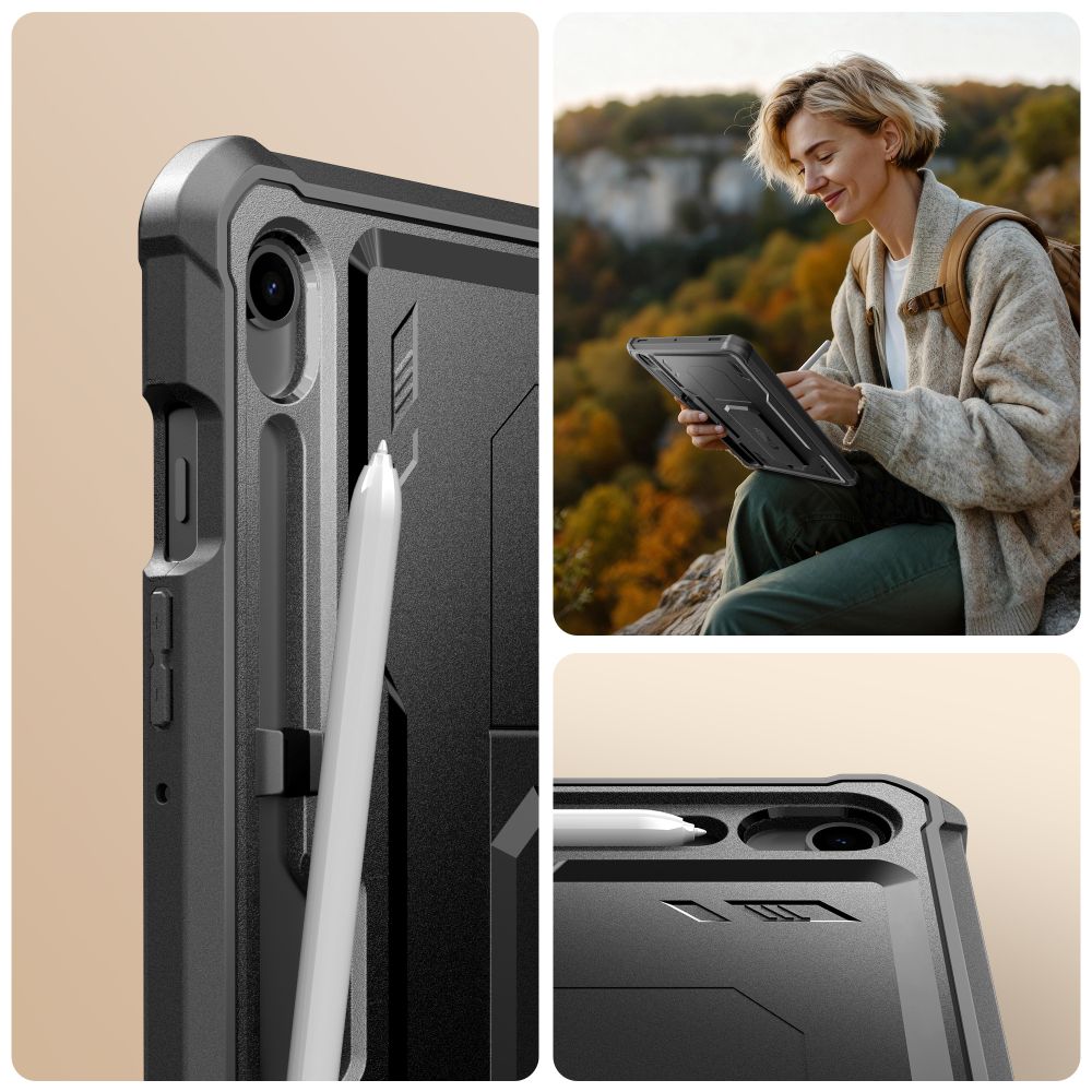 Tech-Protect Kevlar Pro Dėklas Samsung Galaxy Tab S9 - Juodas -- Samsung Galaxy Tab S9
