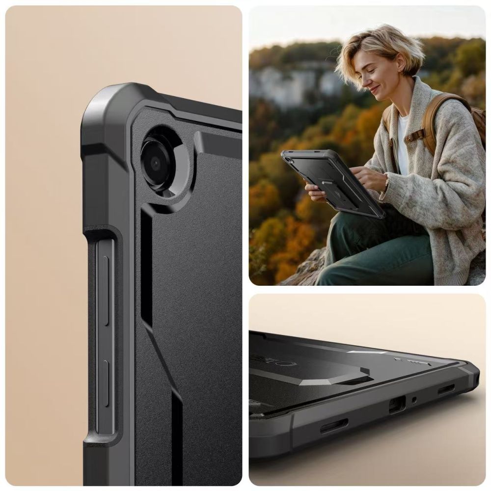 Tech-Protect Kevlar Pro dėklas, skirtas Samsung Galaxy Tab A9+ / A11+ - Black -- Samsung Galaxy Tab A9+ / Samsung A11+ /...