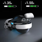 BoboVR E3 Pro galvos dirželis su baterija Meta Quest 3 ir 3S - balta ir juoda -- Meta Quest 3 / Meta Quest 3S