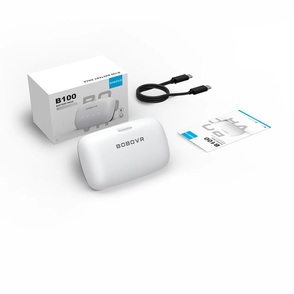 BoboVR B100 išorinė baterija Meta Quest S3 Pro ir E3 Pro - Balta -- Gaming Accessories