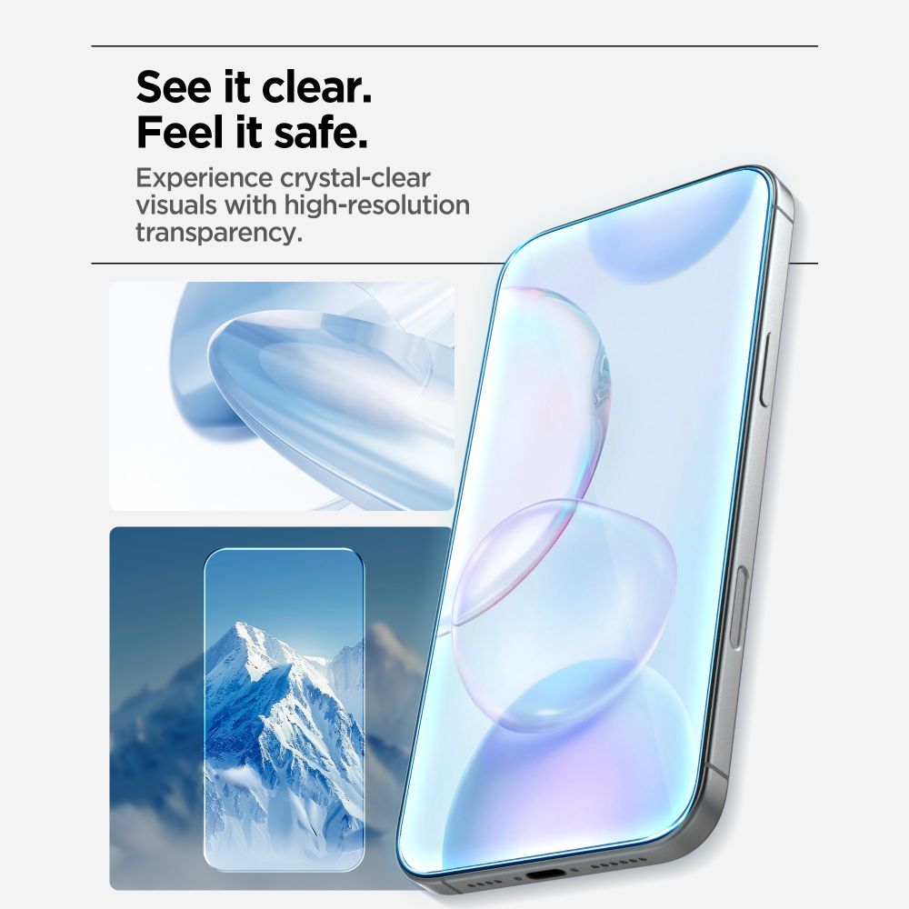 Spigen Glas.tR AlignMaster Slim 3-Pack grūdintas stiklas, skirtas iPhone 17 Pro -- Cell phone tempered glass