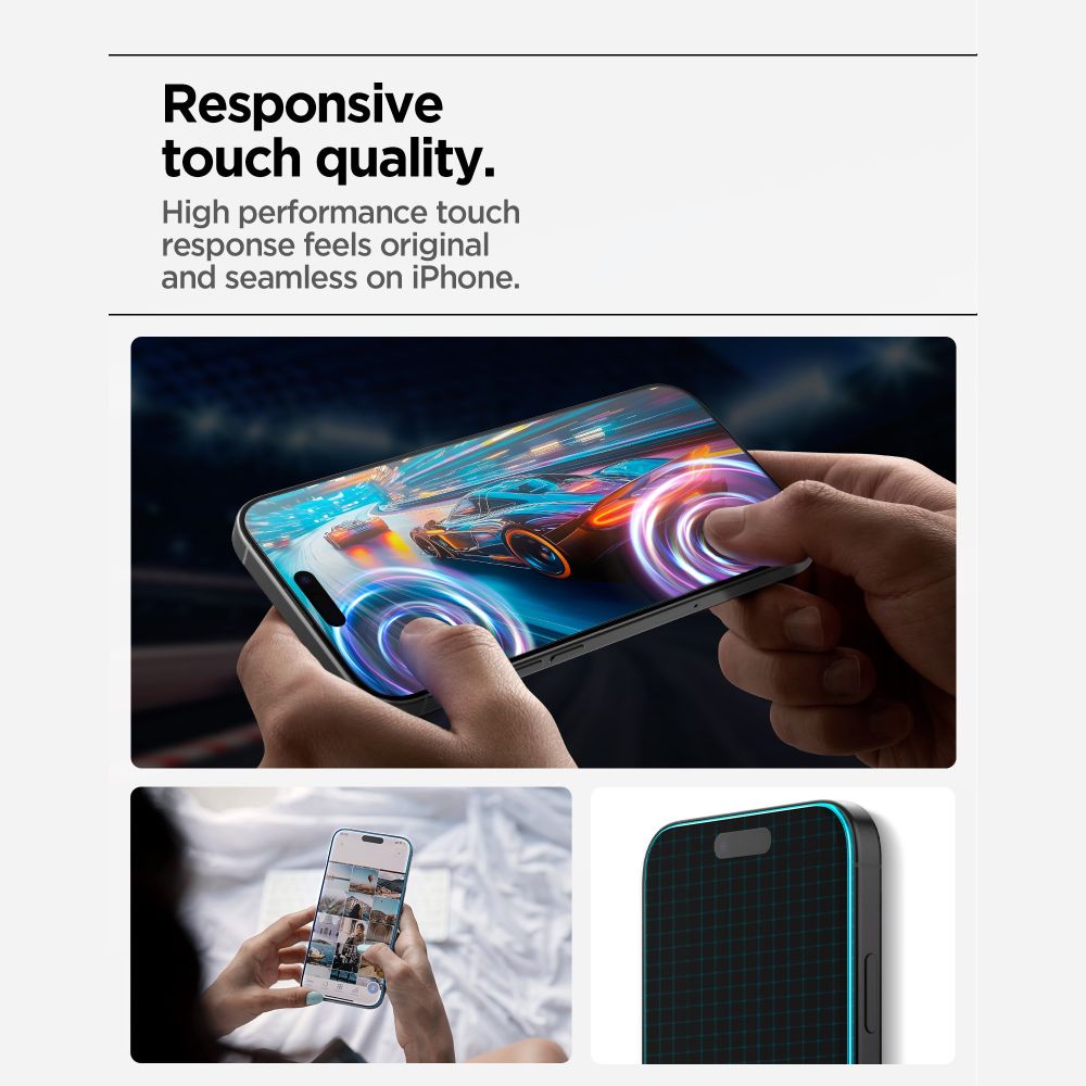 Spigen Glas.tR AlignMaster Slim 3-Pack grūdintas stiklas, skirtas iPhone 17 Pro -- Cell phone tempered glass