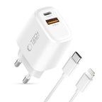 Tech-Protect sieninis įkroviklis NCA45W-GAN 2-Port 45W - baltas -- Cell phone chargers