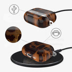 Tech-Protect Lamano dėklas, skirtas AirPods Pro 1 / 2 - black and brown -- AirPods AirPods Pro 1 / AirPods 2