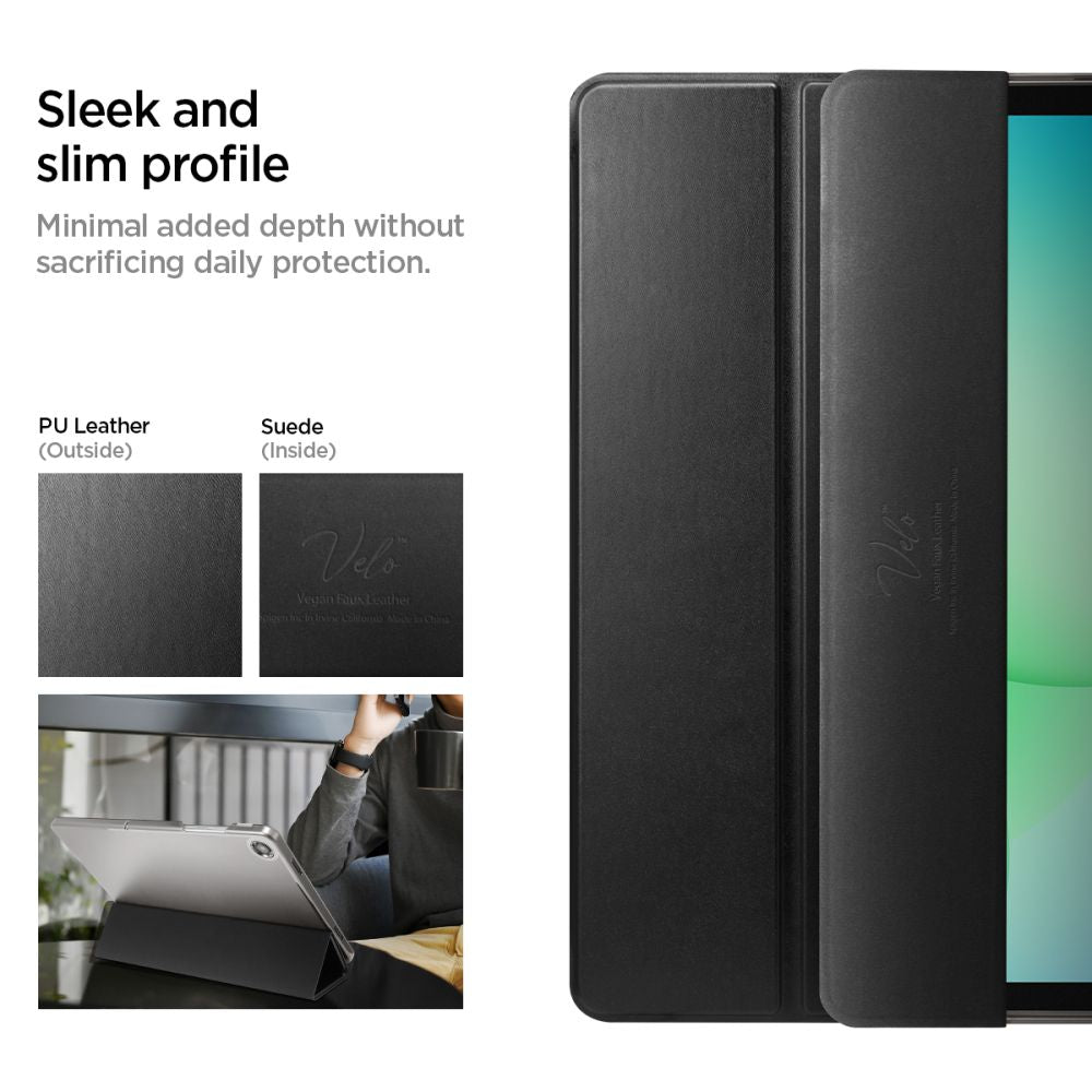 „Spigen Smart Fold“ dėklas, skirtas „Samsung“ Galaxy Tab A9+ / A11+ - Black