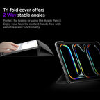 Spigen Liquid Air Folio dėklas, skirtas iPad Pro 11" (2024) iPad Pro 11" (2025) - juodas