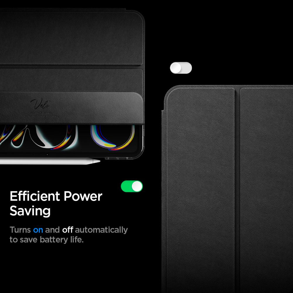 Spigen Liquid Air Folio dėklas, skirtas iPad Pro 11" (2024) iPad Pro 11" (2025) - juodas