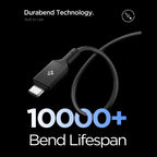 Spigen Essential Laidas EB24012CC USB-C / USB-C 240W 120cm - juodas