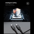 Spigen Essential Laidas EB24012CC USB-C / USB-C 240W 120cm - juodas