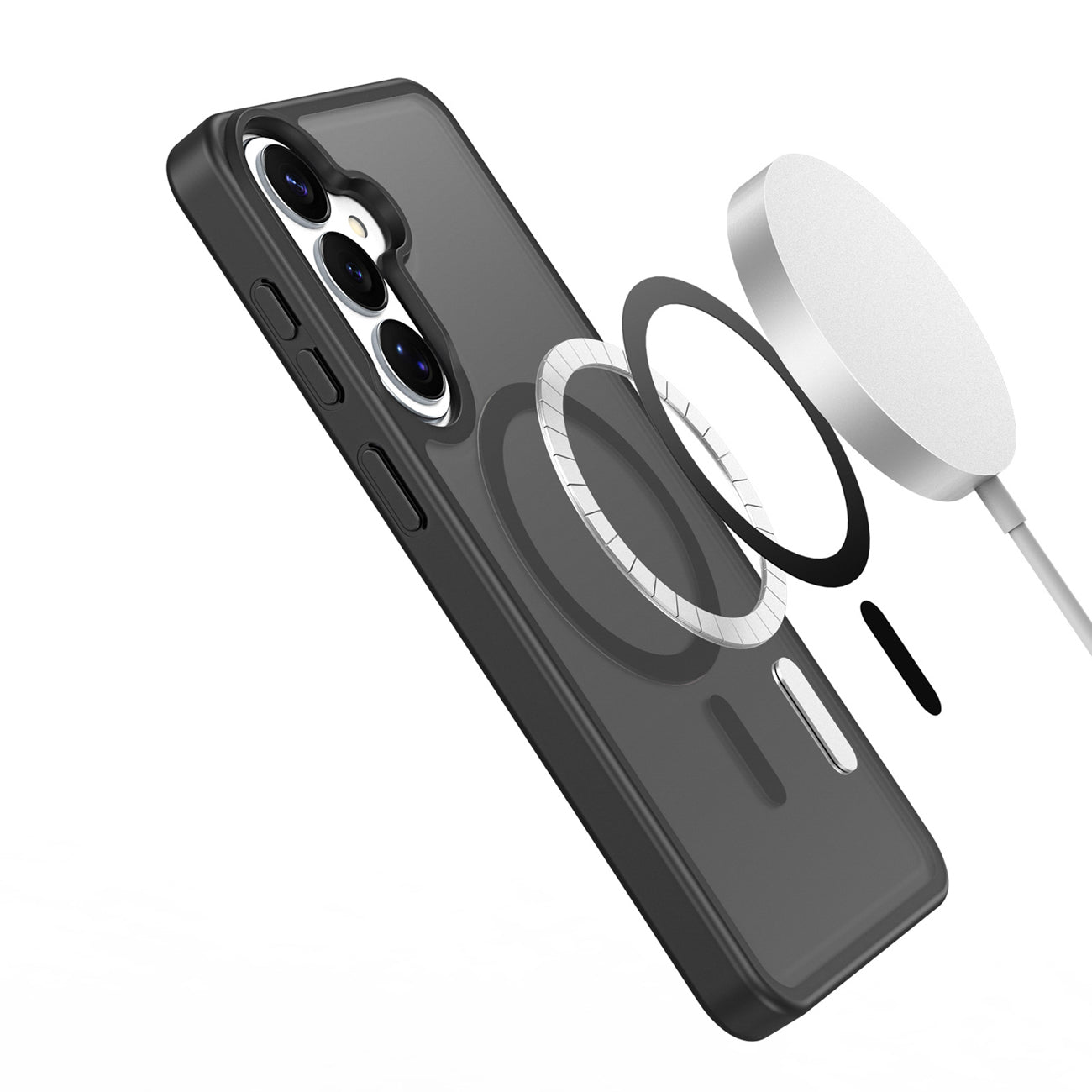 Dux Ducis Yind dėklas Samsung S26, suderinamas su MagSafe - juodas -- Samsung Galaxy S26