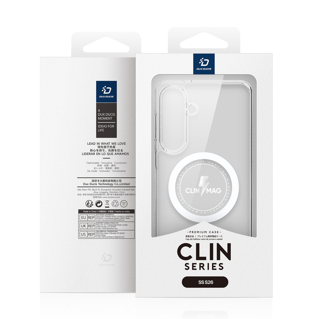 Dux Ducis Clin Mag dėklas, suderinamas su MagSafe, skirtas Samsung S26 - skaidrus -- Cell phone cases and covers
