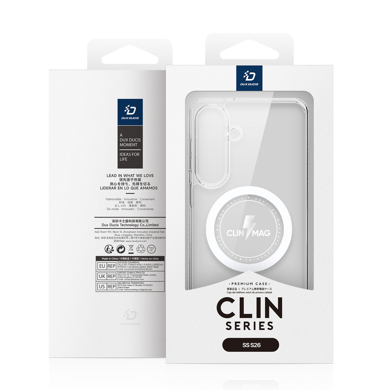 Dux Ducis Clin Mag dėklas, suderinamas su MagSafe, skirtas Samsung S26 - skaidrus -- Cell phone cases and covers