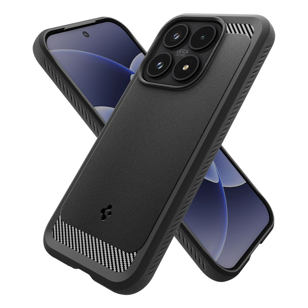 Spigen Rugged Armor dėklas, skirtas Xiaomi 17 - juodas -- Xiaomi 17