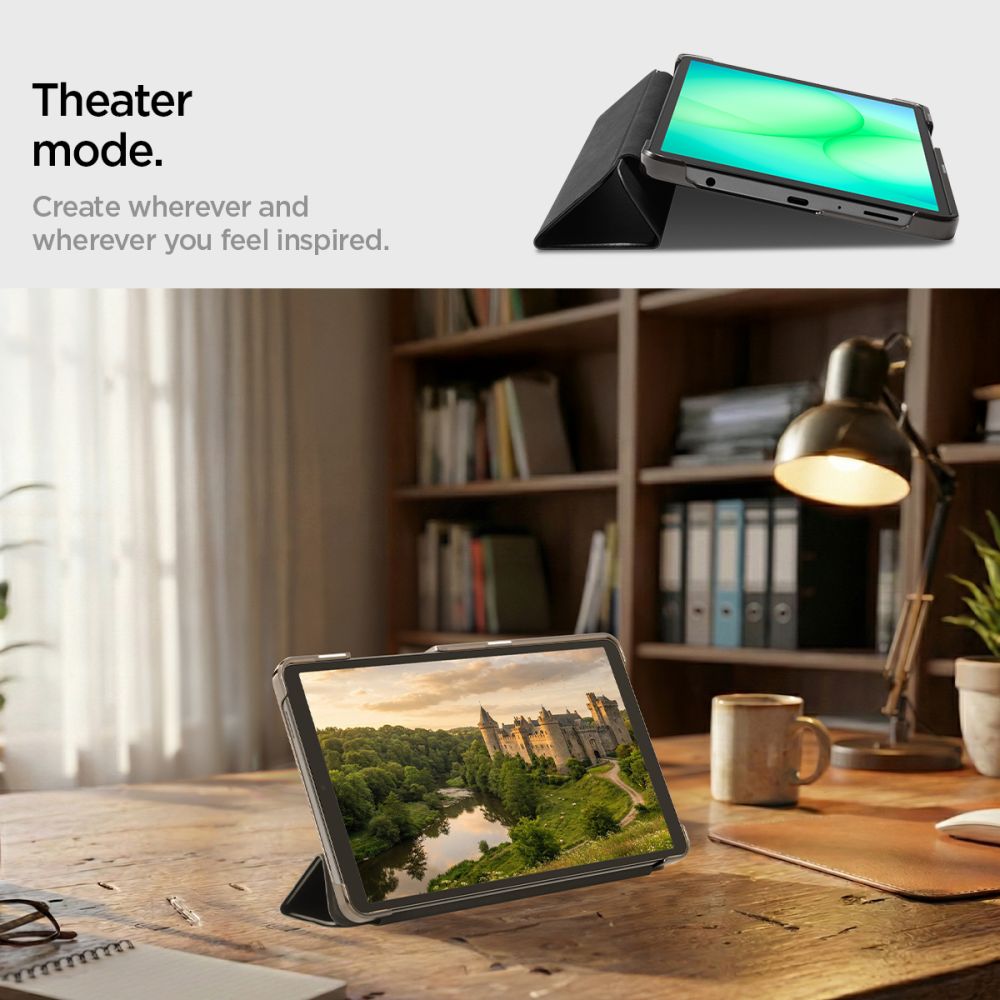 „Spigen Smart Fold“ dėklas, skirtas „Samsung“ Galaxy Tab A9 / A11 - Black