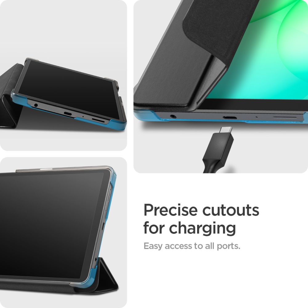 „Spigen Smart Fold“ dėklas, skirtas „Samsung“ Galaxy Tab A9 / A11 - Black
