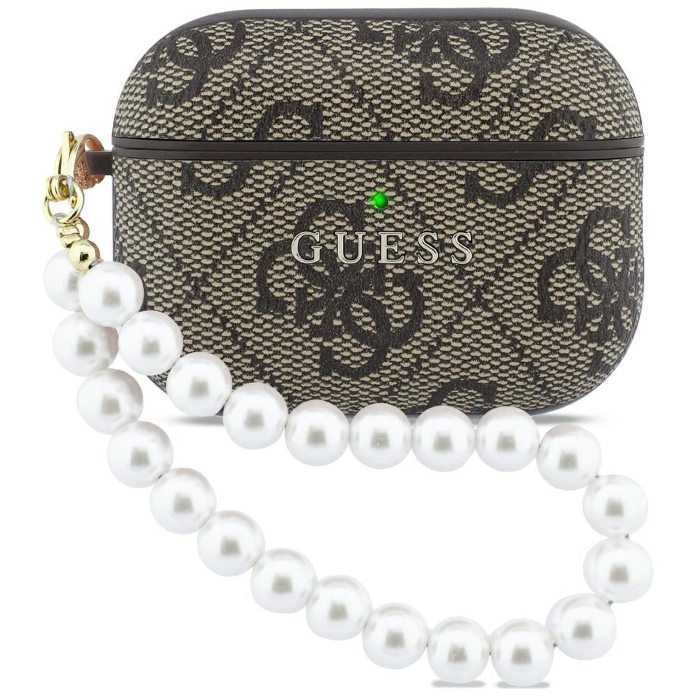 Guess 4G Pearl Strap dėklas AirPods Pro 3 - rudas -- AirPods Pro 3