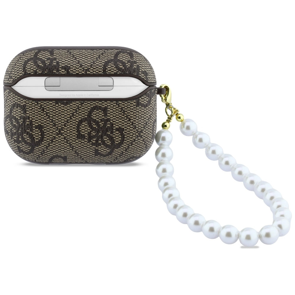 Guess 4G Pearl Strap dėklas AirPods Pro 3 - rudas -- AirPods Pro 3