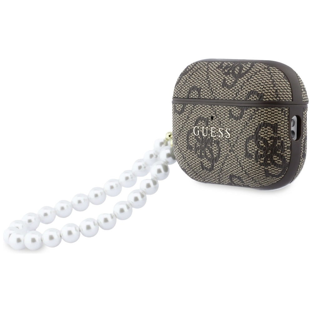 Guess 4G Pearl Strap dėklas AirPods Pro 3 - rudas -- AirPods Pro 3