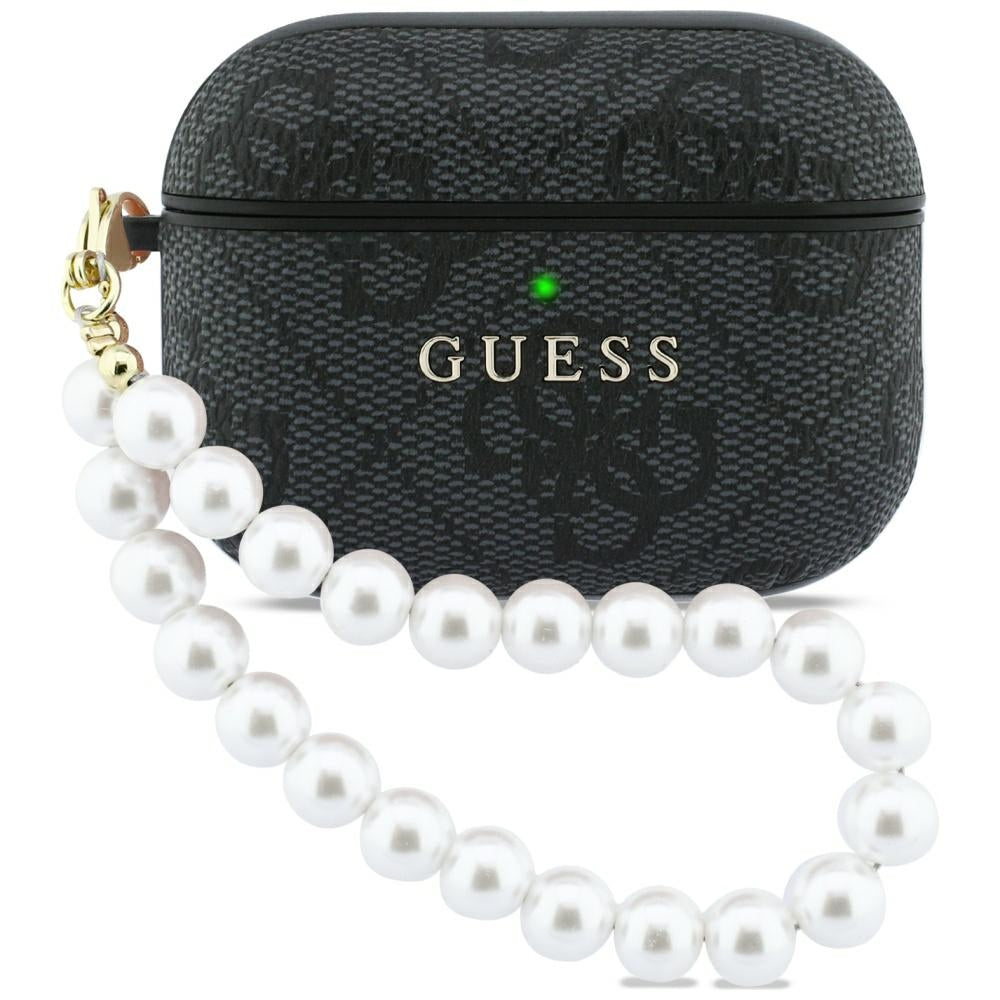 Guess 4G Pearl Strap dėklas AirPods Pro 3 - juodas -- AirPods Pro 3
