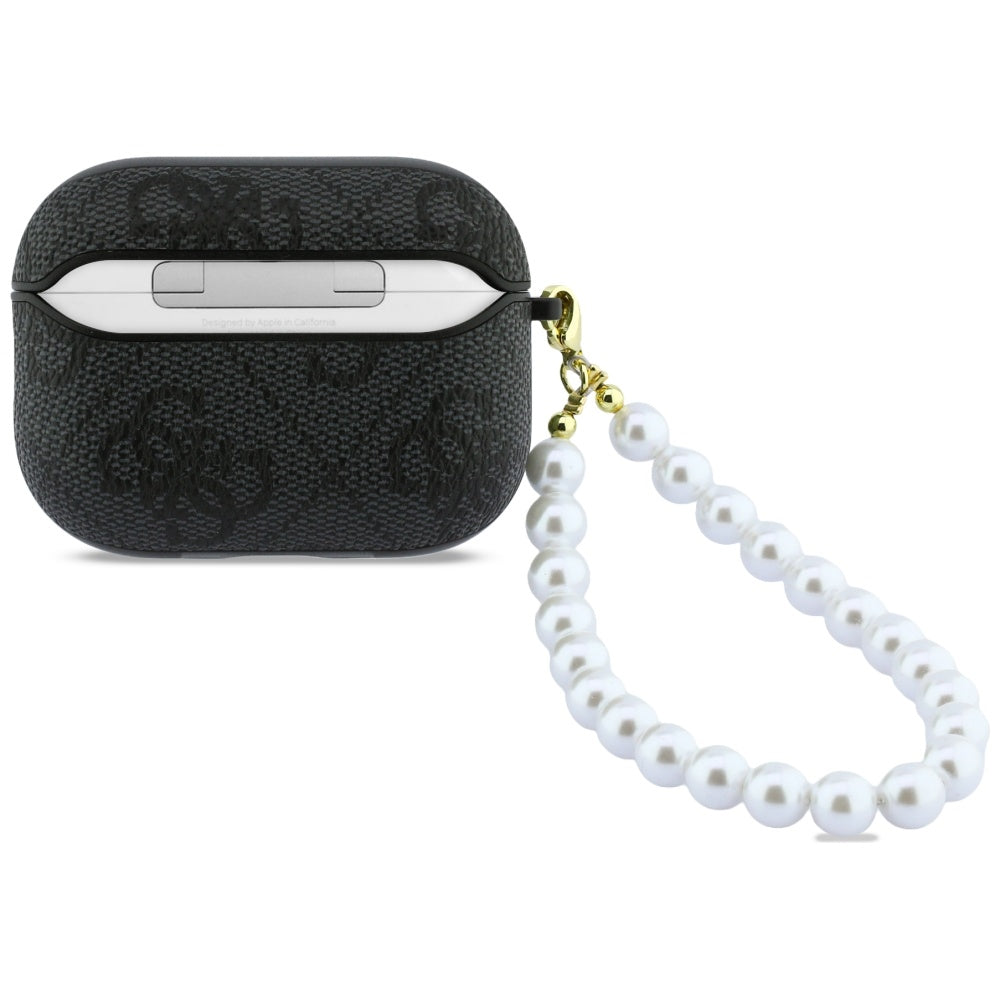 Guess 4G Pearl Strap dėklas AirPods Pro 3 - juodas -- AirPods Pro 3
