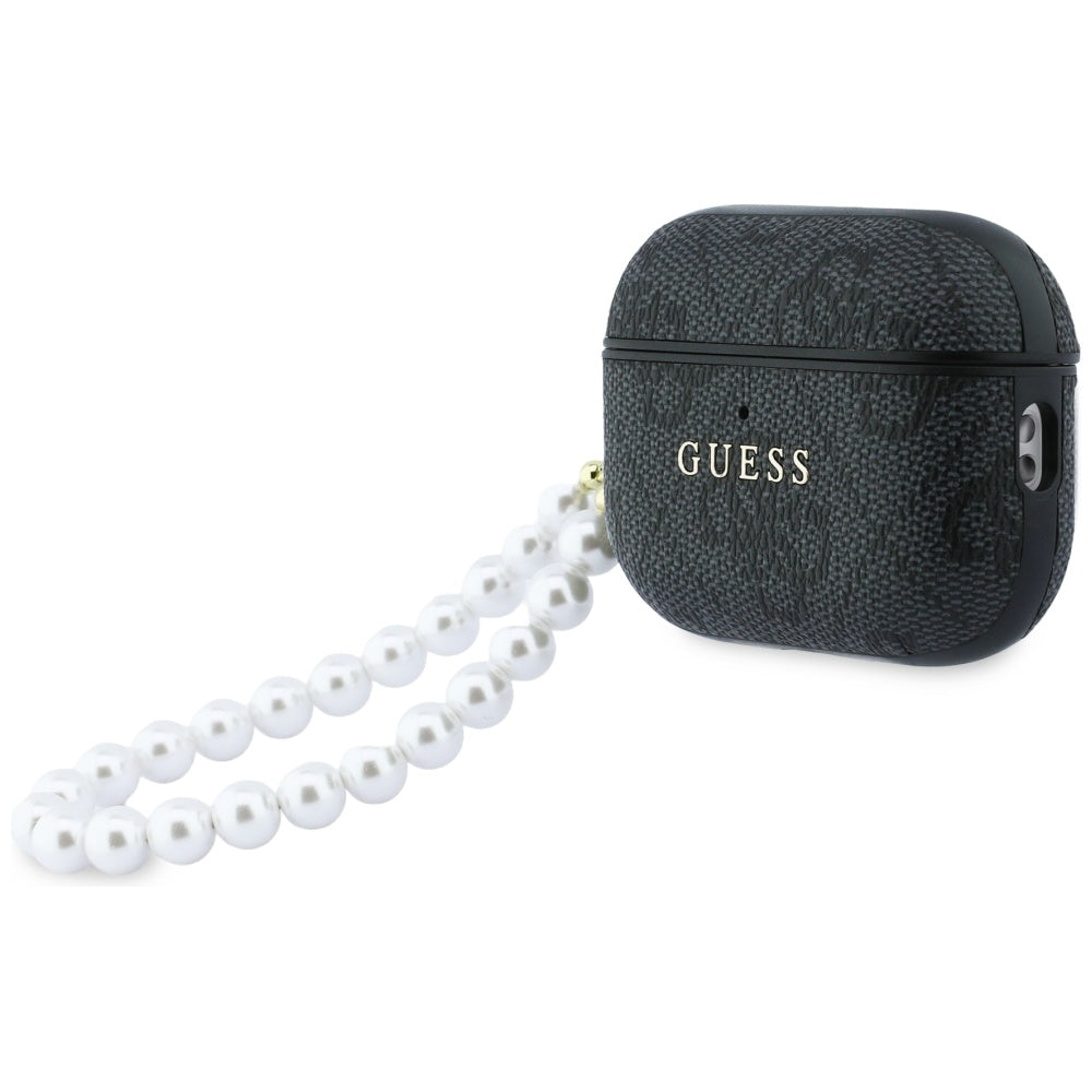 Guess 4G Pearl Strap dėklas AirPods Pro 3 - juodas -- AirPods Pro 3