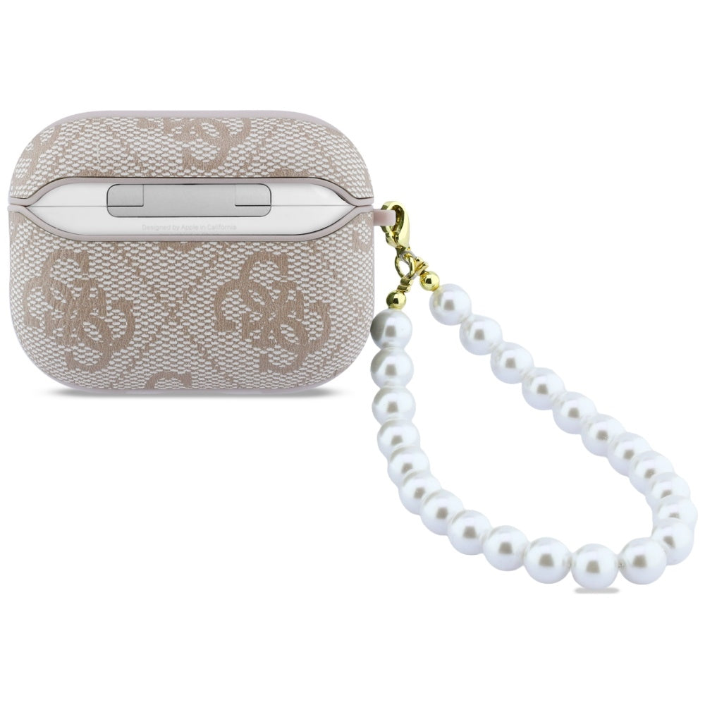 Guess 4G Pearl Strap dėklas AirPods Pro 3 - rožinis -- AirPods Pro 3