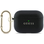 Guess Grūduotas klasikinis logotipo dėklas, skirtas AirPods Pro 3 - black