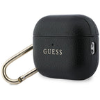 Guess Grūduotas klasikinis logotipo dėklas, skirtas AirPods Pro 3 - black