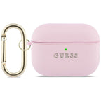 Guess Grūduotas klasikinis logotipo dėklas, skirtas AirPods Pro 3 - Pink
