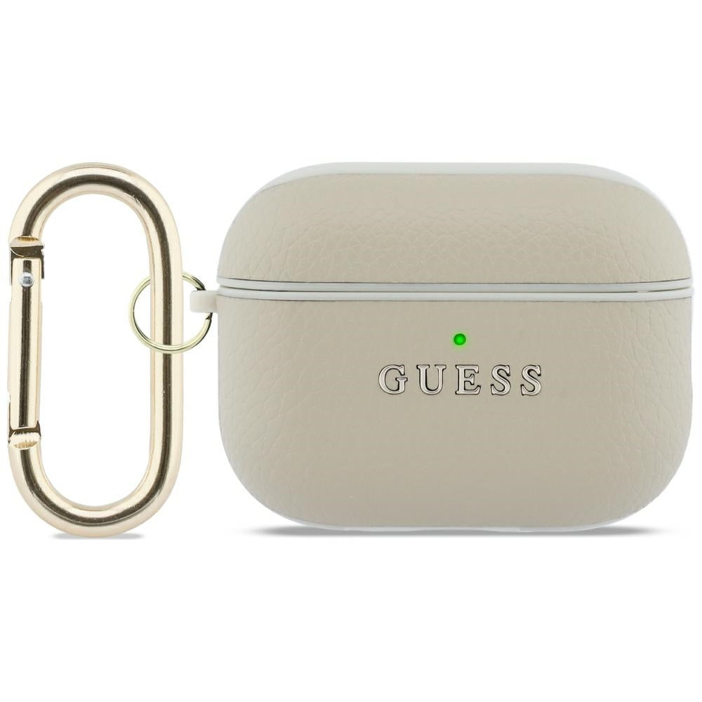 Guess Grūduotas klasikinis logotipo dėklas, skirtas AirPods Pro 3 - gold