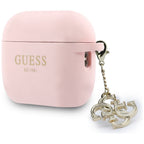Guess Silikoninis 4G Charm Dėklas, skirtas AirPods Pro 3 Pink -- Cell phone cases and covers