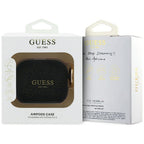 Guess Silikoninis blizgantis žiedo dėklas, skirtas AirPods Pro 3 - Black