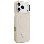 Guess Trikampis logotipas MagSafe Dėklas, skirtas iPhone 17 Pro - Beige