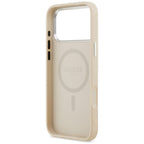 Guess Trikampis logotipas MagSafe Dėklas, skirtas iPhone 17 Pro - Beige