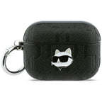 Karl Lagerfeld Monogram Choupette galvos dėklas, skirtas AirPods Pro 3 - Black