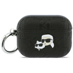 Karl Lagerfeld Monogram Karl & Choupette Head dėklas AirPods Pro 3 - juodas -- AirPods Pro 3