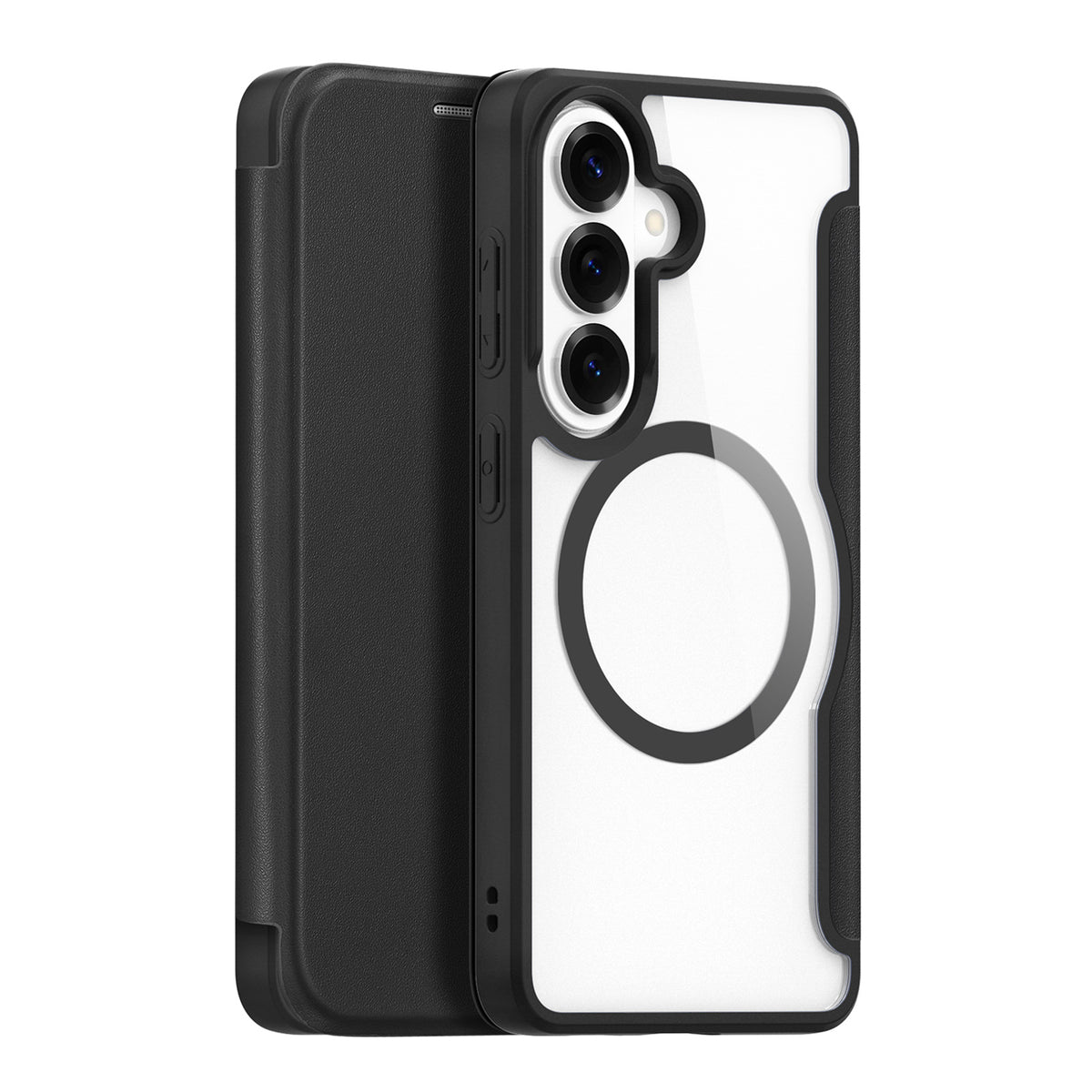 Dux Ducis Skin X Pro MagSafe suderinamasis piniginės tipo dėklas Samsung Galaxy S26+ – Juodas -- Samsung Galaxy S26+